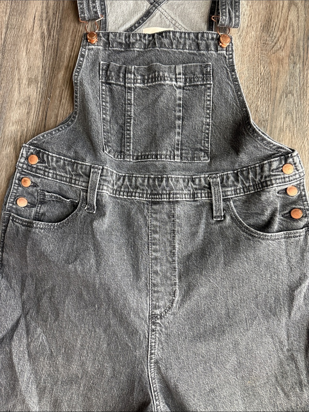Universal Thread Charcoal Gray Denim Overalls - Picture 4 of 8